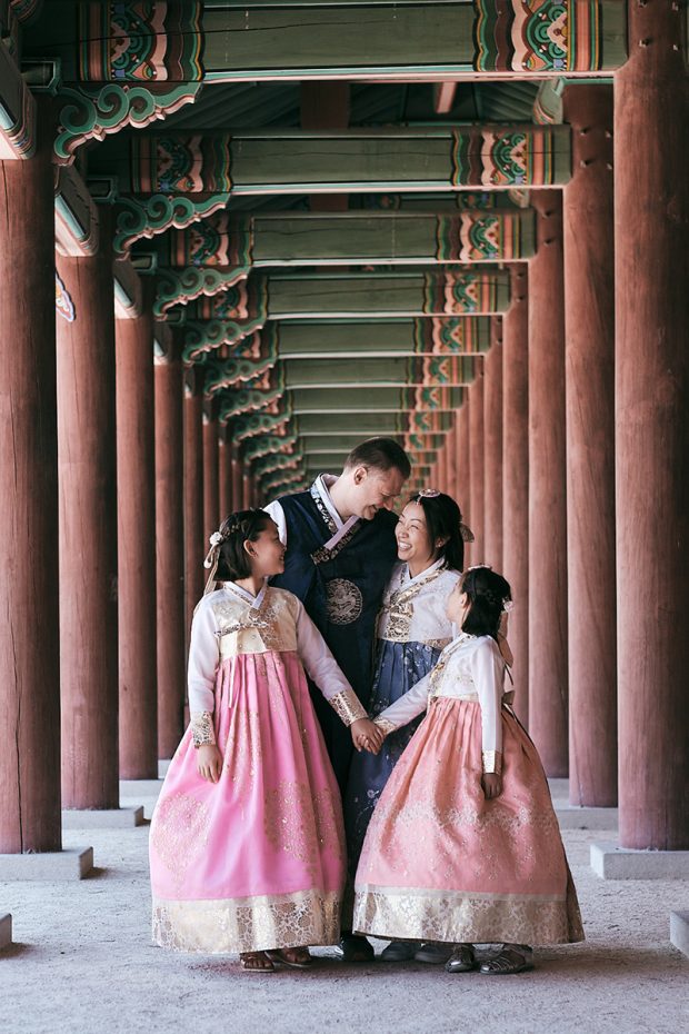 Miles Family Hanbok Photoshoot - Family Portrait in Changdeokgung