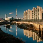 Apartments and Power - Jungnang Stream Cycling Path